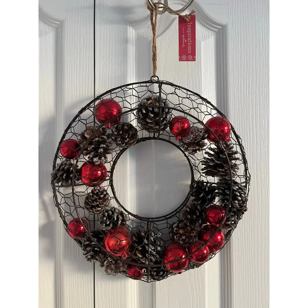 Hallmark Inspiration Metal Wreath Set 12” Interchangeable Holiday Decor Set of 2